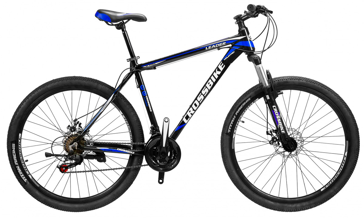 Фотография Велосипед Cross Leader 27,5" 2021, размер М, Черно-синий 